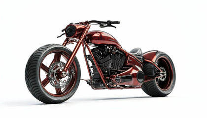 Obraz premium Heavy bike in white background