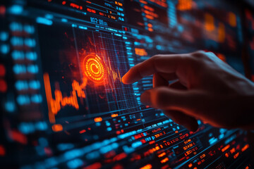 Dramatic illustration of money and finance