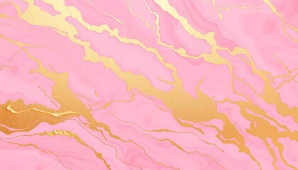 Abstract Pink And Gold Marble Texture Design