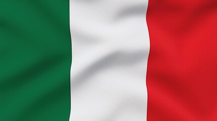 Obraz premium A digital 3D model of the flag of Italy waving in the wind