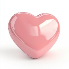 3D icon cartoon bar of soap shaped like a heart, isolated on a white background --quality 2