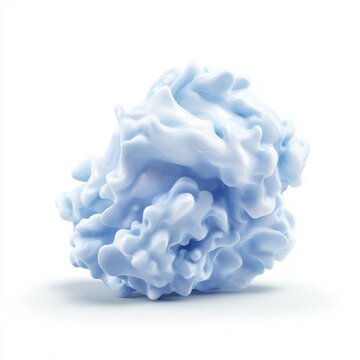 3D icon cartoon fluffy foam with realistic texture, isolated on a white background --quality 2