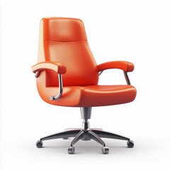 Fototapeta premium 3D icon cartoon ergonomic office chair, isolated on a white background --quality 2