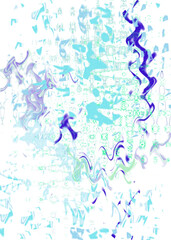 An abstract transparent psychedelic wavy liquid splatter design element overlay.