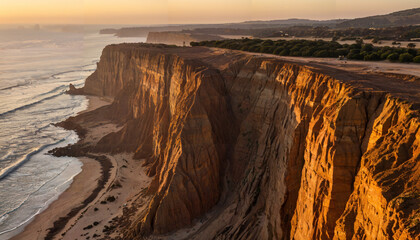 "Sunset Over Majestic Cliffs"