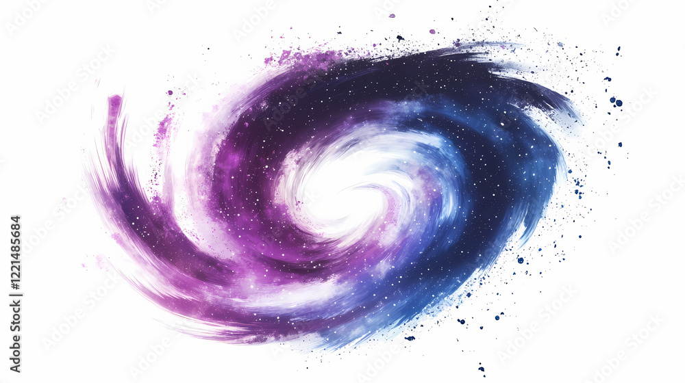 Wall mural spiral galaxy in deep space nebula and stars abstract cosmos background astronomy and science fictio