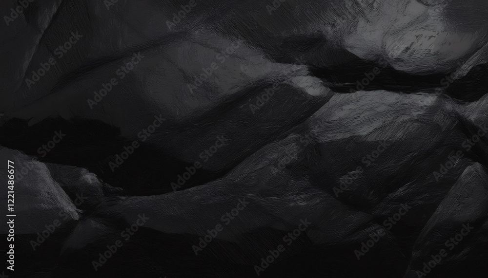 Poster dark and textured background resembling a rough stone surface with dramatic lighting, creating an ab
