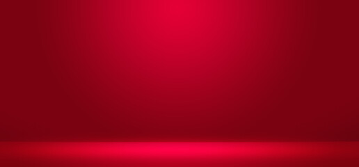 Red background, abstract wall studio room, can be used to present your product, wallpaper, website, backdrop illustration