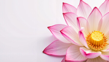 Fototapeta premium Delicate lotus petals showcasing pink and white hues, purity and beauty