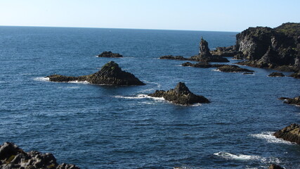 Dramatic coastal cliffs at Arnarstapi, Snæfellsnes Peninsula, Iceland, featuring striking basalt...