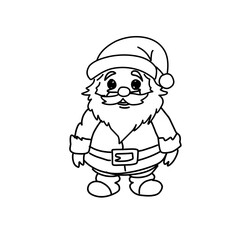 Santa Claus line icons