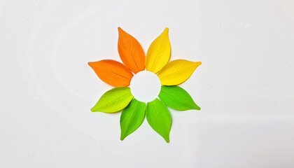 Fototapeta premium Vibrant flower mandala design on white background, artistic expression