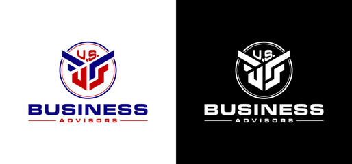 Naklejka premium US Initials Company Vector Logo Template Illustration.