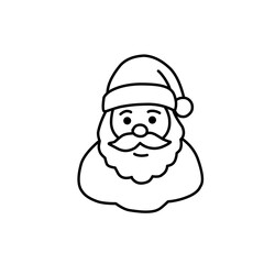 Santa Claus line icons