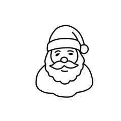 Santa Claus line icons