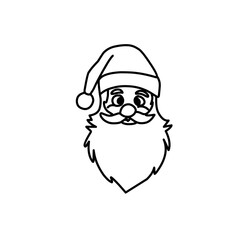 Santa Claus line icons