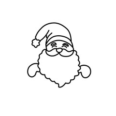 Santa Claus line icons