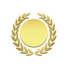 Golden Laurel Wreath Award. Vector illustration