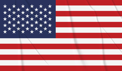 Naklejka premium USA Flag Vector. Glue-on, wrinkled stickers or labels