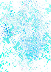 An abstract transparent psychedelic wavy liquid splatter design element overlay.