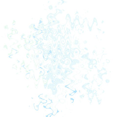 An abstract transparent psychedelic wavy liquid splatter design element overlay.