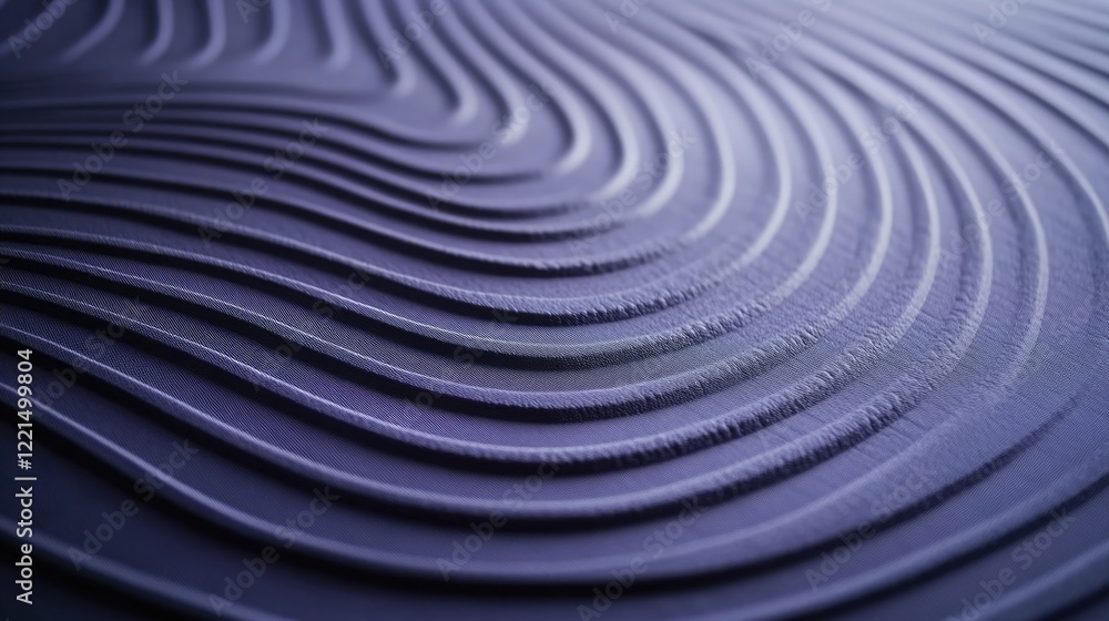 Poster close-up shot of a purple surface with wavy patterns, ideal for use in design and graphics projects
