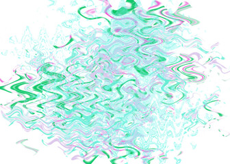 An abstract transparent psychedelic wavy liquid splatter design element overlay.