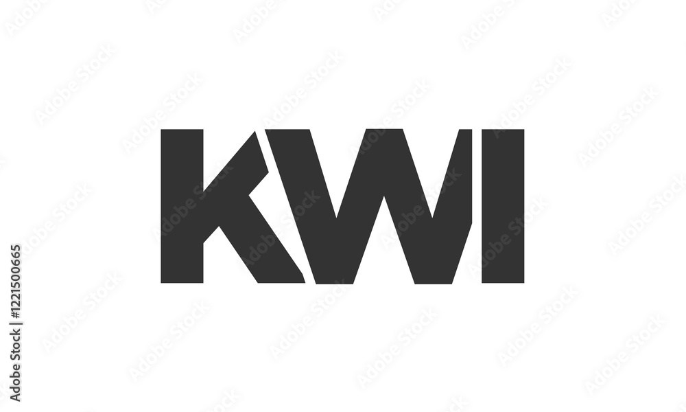 Fototapete kwi logo design template with strong and modern bold text. initial based vector logotype featuring s