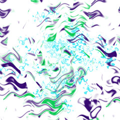 Fototapeta premium An abstract transparent psychedelic wavy liquid splatter design element overlay.