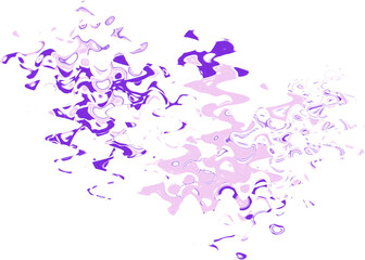 An abstract transparent psychedelic wavy liquid splatter design element overlay.