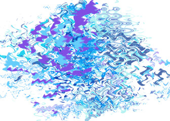Fototapeta premium An abstract transparent psychedelic wavy liquid splatter design element overlay.
