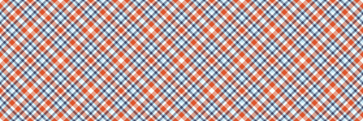Scratched plaid textile fabric, slim vector check background. Styled tartan texture seamless pattern in mint cream and red colors.