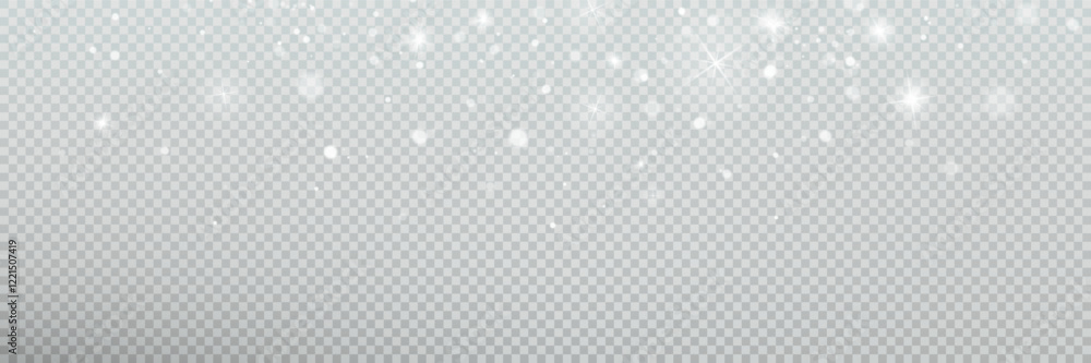 Wall mural light abstract glowing bokeh highlights. light bokeh effect isolated on transparent background. the 