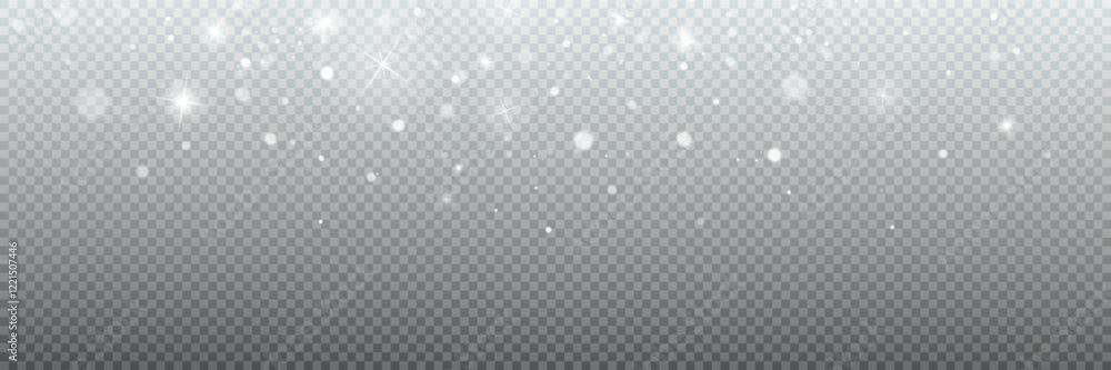 Wall mural light abstract glowing bokeh highlights. light bokeh effect isolated on transparent background. the 