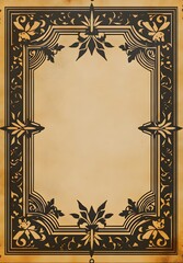 Obraz premium Template of a frame for cards or books. on aged paper