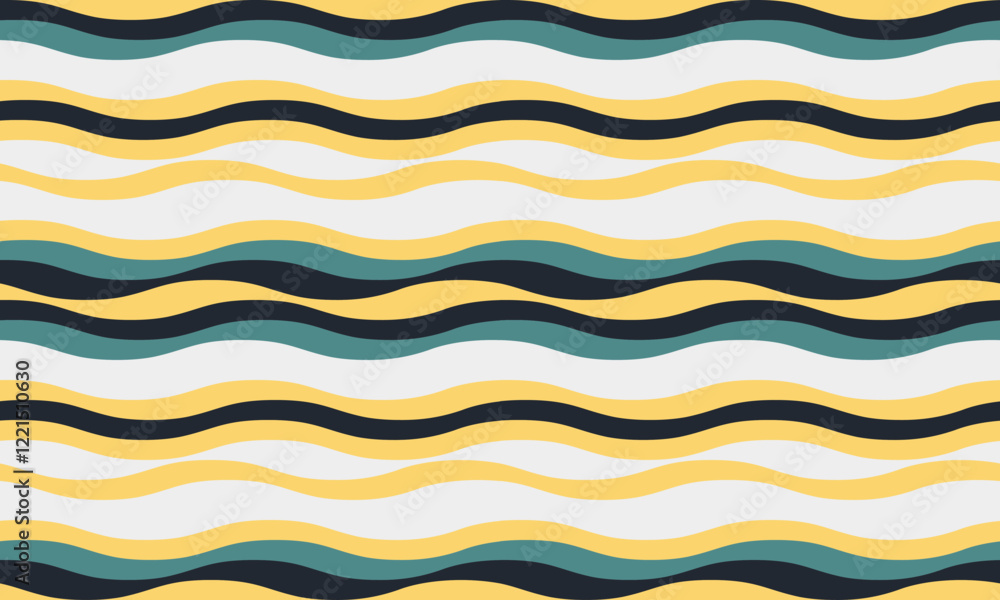 Poster abstract background with wavy stripes in vibrant colors, creating a rippled, liquid effect. smooth c