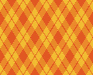 Argyle pattern of geometric rhombus. Harlequin check wallpaper design. Classic diamond shaped textile material for web background, print fabric clothing, sweater, wrapping paper, gift card, invitation