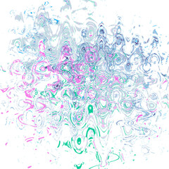 An abstract transparent psychedelic wavy liquid splatter design element overlay.