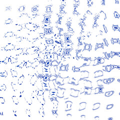 An abstract transparent psychedelic wavy liquid splatter design element overlay.