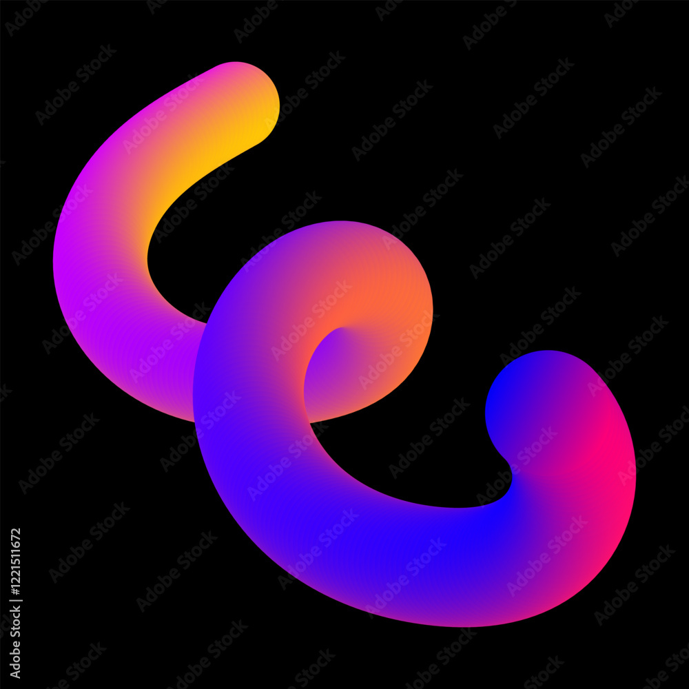 Poster abstract fluid curve shape. gradient blend line icon. creative design element. vector illustration i