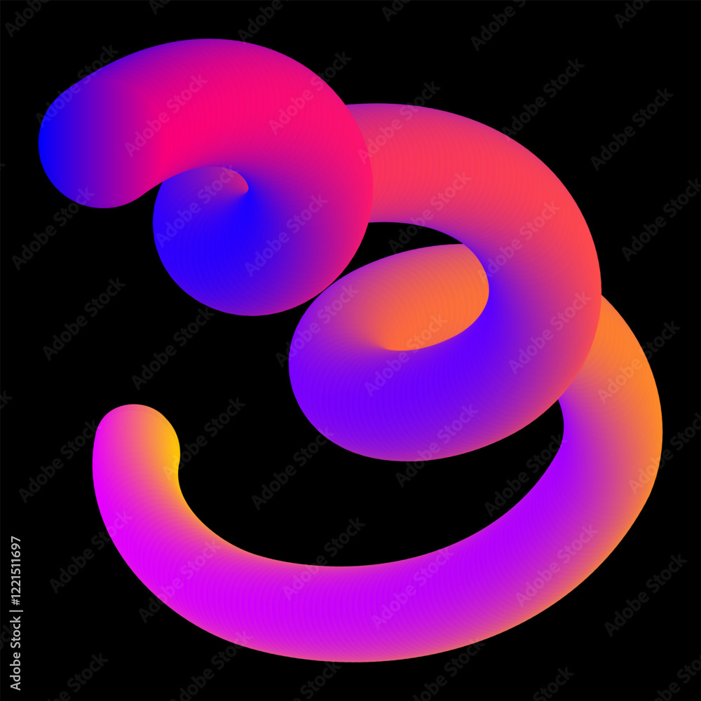 Poster abstract fluid curve shape. gradient blend line icon. creative design element. vector illustration i