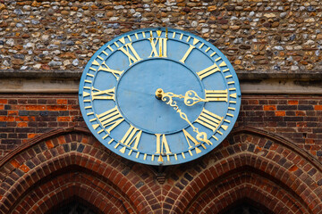 The Clock on St. Marys Church in Hitchin, Hertfordshire