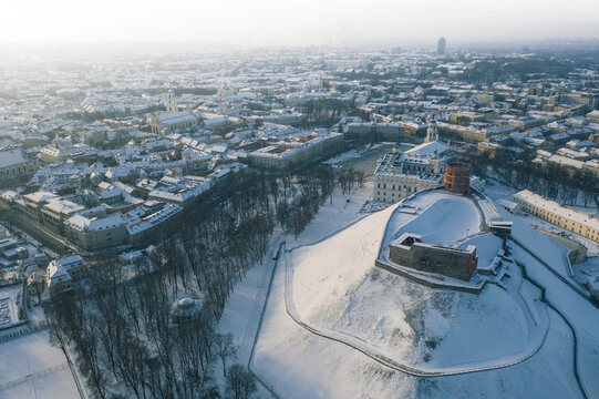 Vilnius old town in winter. Lithuania