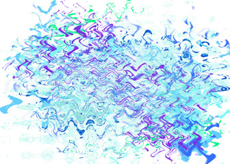 An abstract transparent psychedelic wavy liquid splatter design element overlay.