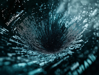 Dynamic Text Particles: Abstract Disintegration, Futuristic Design Element for Motion Graphics, VFX,