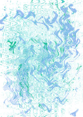 An abstract transparent psychedelic wavy liquid splatter design element overlay.