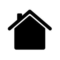 Home Icon: Simple, yet elegant, this minimalist black home icon, isolated against a transparent background, symbolizes the comfort, security and familiarity of home, perfect for website.