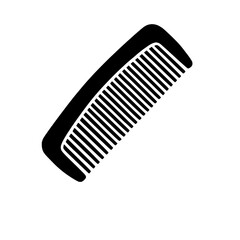 Classic Comb Icon: A sleek, black and white illustration of a comb, capturing the simplicity and practicality of a timeless grooming tool. Perfect for hair care, beauty, and hygiene themed projects. 