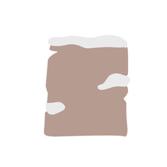 Wooden signboards with snow