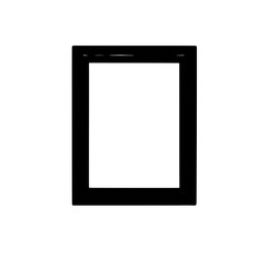 Fototapeta premium Simple Black Frame: A clean, minimalist black frame, perfect for adding a touch of elegance or framing your designs. Ideal for presentations or adding a graphic element to your projects.